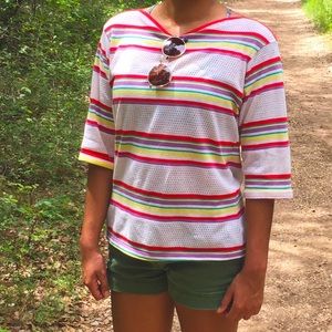 Vintage Quarter Sleeve jersey style top